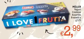 Famila MÜLLER Yogurt Cremoso Assortito 8 vasetti x g 125 offerta