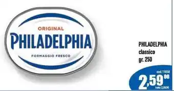 Del Prete Distribuzioni PHILADELPHIA classico gr. 250 offerta