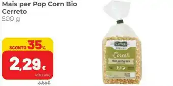 Coop Cerreto Mais Per Pop Corn Bio offerta