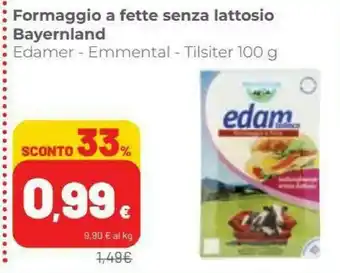 Coop Bayernland Edamer Senza Lattosio 100 G(ml) offerta