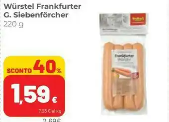 Coop G.Siebenfòrcher Wurstel Frankfurter offerta