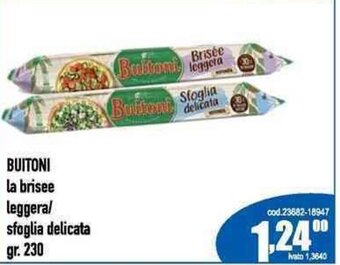 BUITONI la brisee leggera/ sfoglia delicata gr. 230