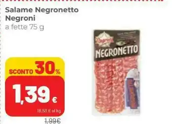 Coop Negroni Negronetto A Fette 75 G(ml) offerta