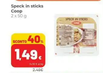 Coop Coop - Speck In Sticks 100 G(ml) offerta