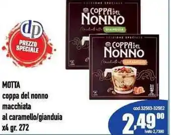 MOTTA coppa del nonno macchiata al caramello/gianduia x4 gr. 272