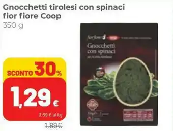 Coop Coop - Gnocchetti Con Spinaci Fior Fiore 350 G(ml) offerta