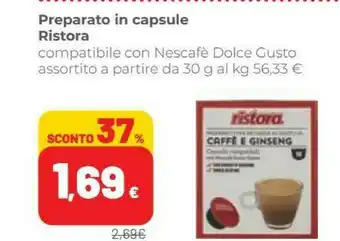Coop Ristora Caffè & Ginseng Da Zuccherare Senza Glutine offerta