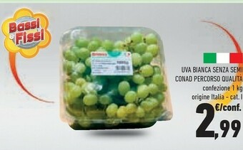 Conad Conad Uva Bianca Senza Semi offerta