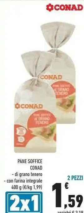Conad Pane Soffice Di Grano Tenero offerta