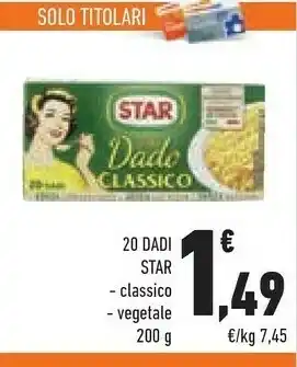 Conad Star I Dadi Vegetale 200 G(ml) offerta