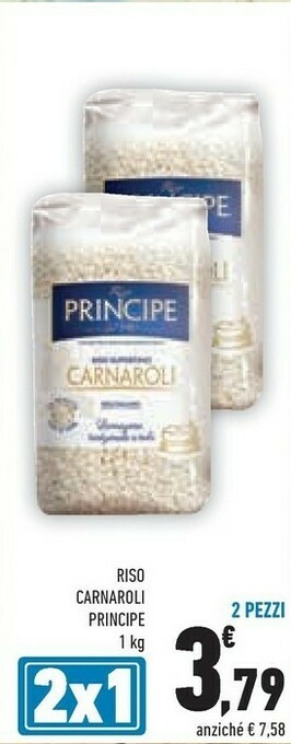 Conad Riso principe Riso Carnaroli Superfino 1000 G(ml) offerta