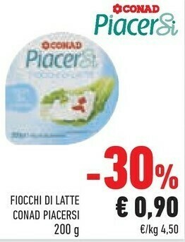 Conad Conad Piacersi Fiocchi Di Latte offerta