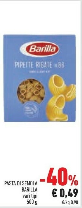 Conad Barilla Pasta Di Semola offerta