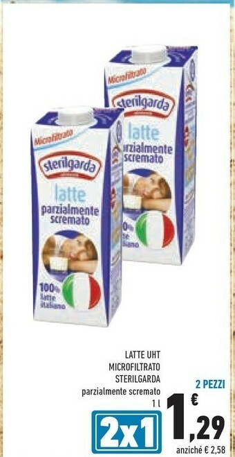 Conad Sterilgarda Latte Microfiltrato Parzialmente Scremato UHT 1000 G(ml) offerta