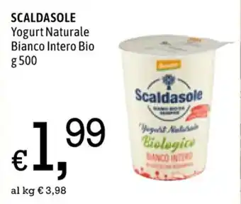 Famila SCALDASOLE Yogurt Naturale Bianco Intero Bio g 500 offerta