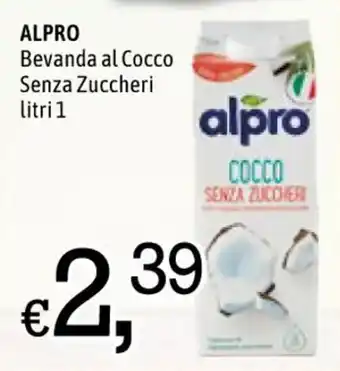 Famila ALPRO Bevanda al Cocco Senza Zuccheri litri 1 offerta