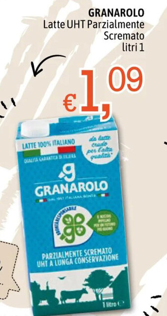 Famila GRANAROLO Latte UHT Parzialmente Scremato litri 1 offerta