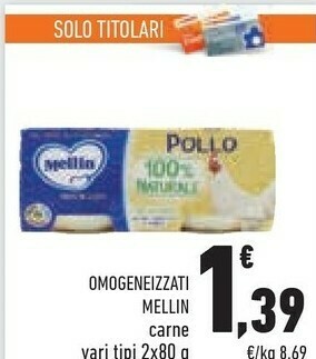Conad Mellin Omogeneizzati offerta