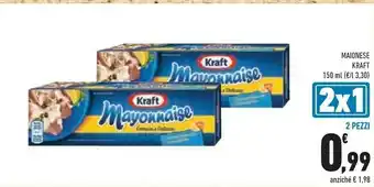 Conad Kraft Maionese Legeresse 150 G(ml) offerta
