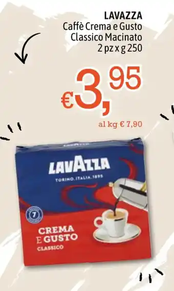 Famila LAVAZZA Caffè Crema e Gusto Classico Macinato 2 pzx g 250 offerta