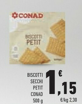 Conad Conad - Biscotti Petit 500 G(ml) offerta