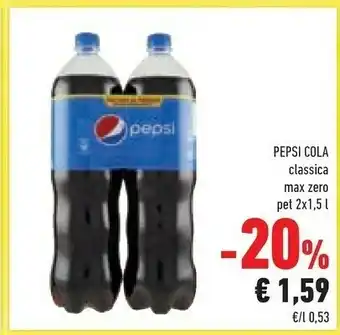 Conad Coca Cola Pepsi Classica Max Zero 3000 Ml offerta