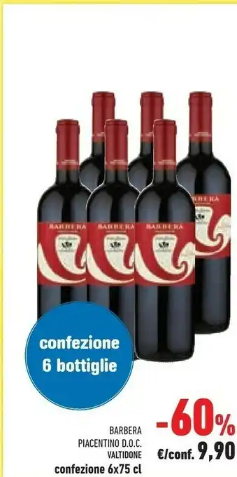 Conad Cantina valtidone Valtidone Barbera Piacentino Doc 1500 Ml offerta
