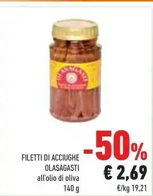Conad Olasagasti Filetti Di Acciughe All'olio Di Oliva 140 G offerta