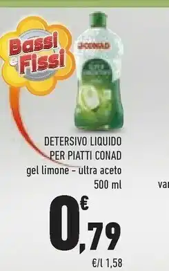 Conad Conad Detersivo Liquido Per Piatti offerta