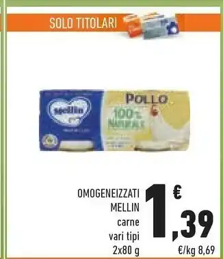 Conad Mellin Omogeneizzati Carne Pollo offerta