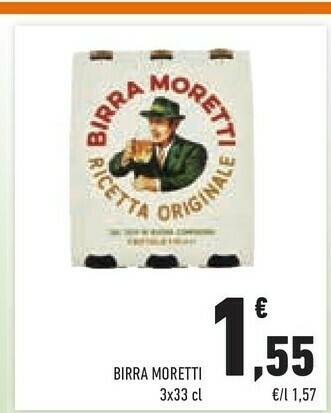 Conad Birra Moretti - Birra Moretti 330 g(ml) offerta