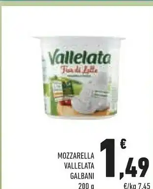 Conad Galbani Mozzarella Fresca Vallelata 200 G(ml) offerta