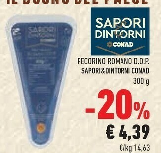 Conad Sapori & Dintorni Conad Pecorino Romano DOP offerta