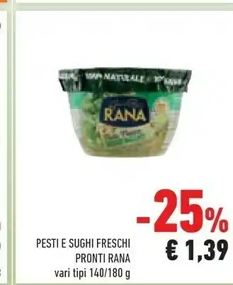 Conad Rana Pesto Fresco Di Noci 140 G(ml) offerta