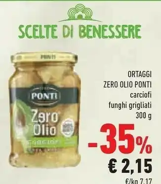 Conad Ponti Ortaggi Zero Olio Funghi Grigliati offerta