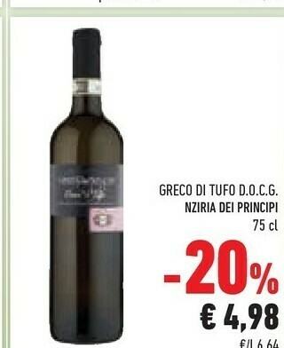 Conad Nziria Dei Principi Greco Di Tufo D.o.c.g offerta