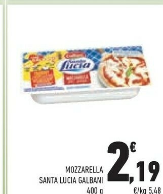 Conad Galbani Santa Lucia Mozzarella offerta