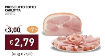 Prezzemolo e Vitale PROSCIUTTO COTTO CARLOTTA all'etto offerta