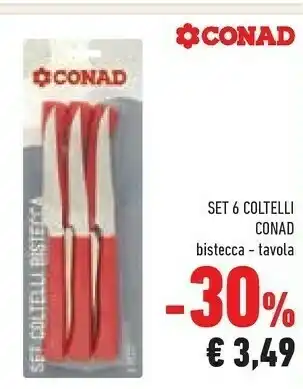 Conad Conad Set 6 Coltelli offerta