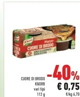 Conad Superstore Knorr Cuore Di Brodo Pesce 112 G(ml) offerta