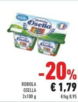 Conad City Fattorie Osella La Robiola Osella 200 G(ml) offerta