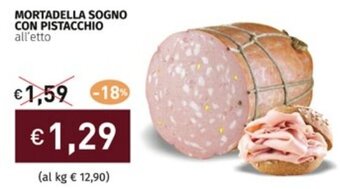 Prezzemolo e Vitale MORTADELLA SOGNO CON PISTACCHIO all'etto offerta