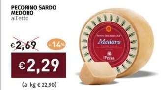 Prezzemolo e Vitale PECORINO SARDO MEDORO all'etto offerta