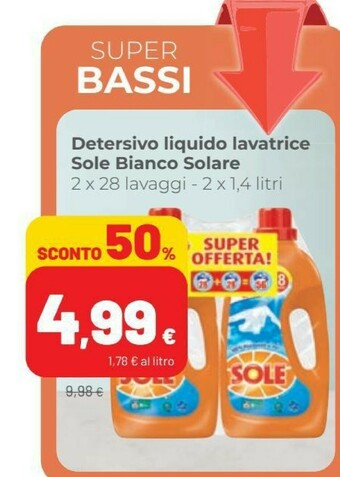 Coop Sole Detersivo lavatrice offerta