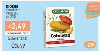 Prezzemolo e Vitale KIOENE Cotolette Vegetali gr 200 offerta