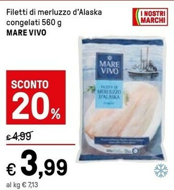 Iper La Grande Mare vivo Filetti Di Merluzzo D'alaska offerta