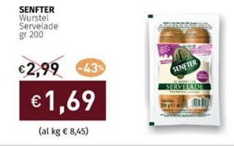 Prezzemolo e Vitale SENFTER Wurstel Servelade gr 200 offerta