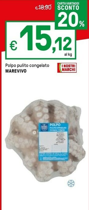 Iper La Grande Marevivo Polpo Pulito Congelato offerta