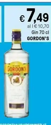 Iper La Grande Gordon's London Dry Gin 700 G(ml) offerta