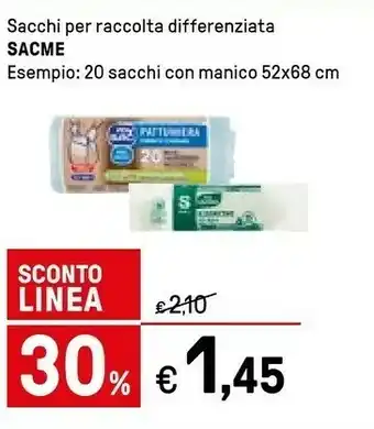 Sacme 20 Sacchi Con Macino